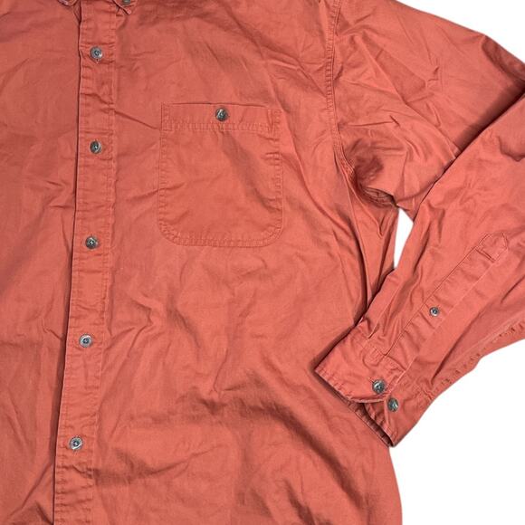 Bass Pro Shops Redhead L/S Button Up Shirt Men's 2XL Pumpkin Orange 100% Cotton - Picture 2 of 6